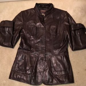 Danier brown genuine leather jacket
